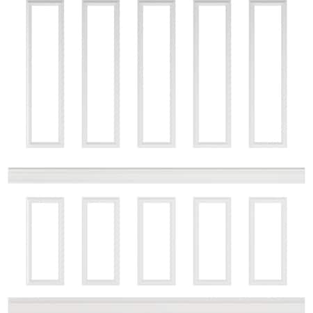 Ekena Millwork Wainscot Paneling Kit, Urethane, 94-1/2 in L, Factory Primed WPKUST032P108